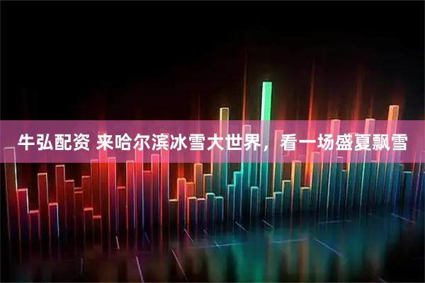牛弘配资 来哈尔滨冰雪大世界，看一场盛夏飘雪