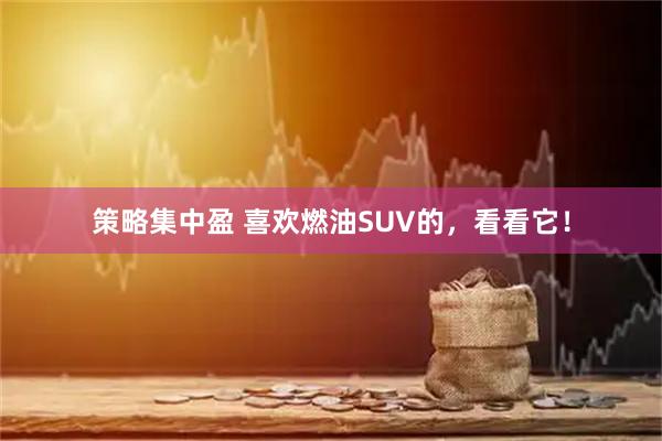 策略集中盈 喜欢燃油SUV的，看看它！